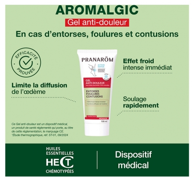Pranarôm Aromalgic Gel Anti-Douleur Entorses Foulures Contusions 100 ml