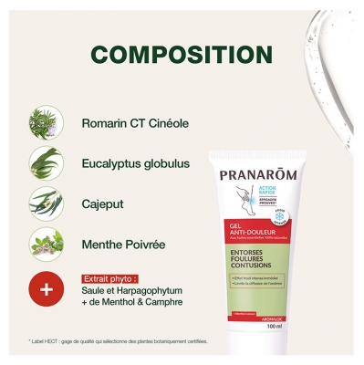 Pranarôm Aromalgic Gel Anti-Douleur Entorses Foulures Contusions 100 ml
