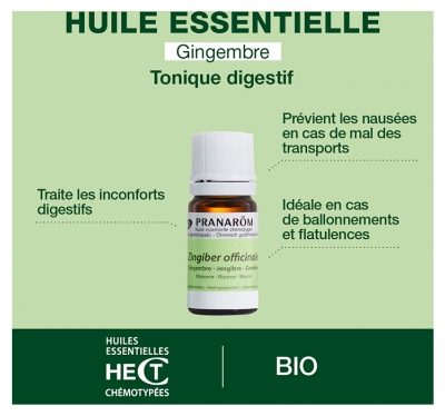 Pranarôm Huile Essentielle Gingembre (Zingiber officinale) Bio 5 ml