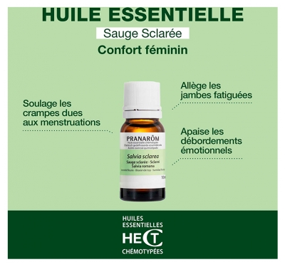 Pranarôm Huile Essentielle Sauge Sclarée (Salvia sclarea) 10 ml