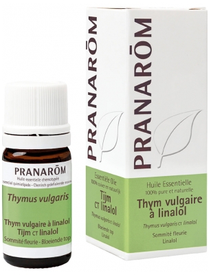Pranarôm Aceite Esencial de Tomillo Común QT Linalol (Thymus vulgaris QT linalol) 5 ml