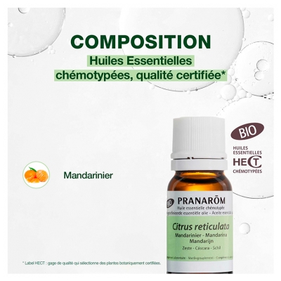 Pranarôm Huile Essentielle Mandarinier (Citrus reticulata) Bio 10 ml
