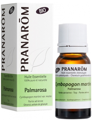 Pranarôm Olio Essenziale di Palmarosa (Cymbopogon Martinii Var. Motia) Organic 10 ml