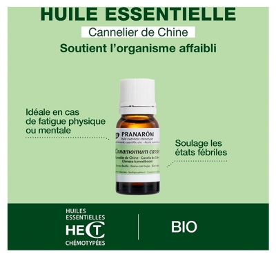 Pranarôm Huile Essentielle Cannelier de Chine (Cinnamomum cassia) Bio 10 ml