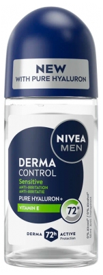 Nivea Men Derma Control Sensitive Déodorant Anti-Transpirant 72H Roll-On 50 ml