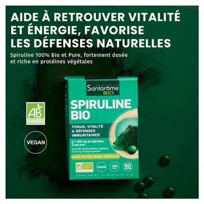 Santarome Spiruline Bio 60 Comprimés