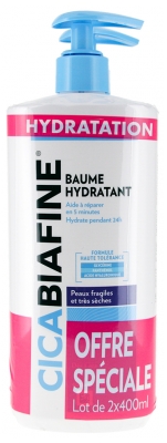CicaBiafine Drėkinamasis Balzamas nuo Išsausėjimo 2 x 400 ml pakuotė