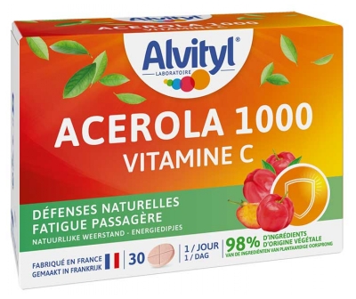 Alvityl Acérola 1000 Vitamine C 30 Comprimés à Croquer