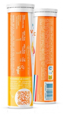Nutri&Co Vitamina C 1000 mg e Bioflavonoidi 15 Compresse Effervescenti - Gusto: Fragola e limone