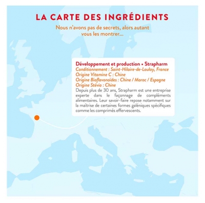 Nutri&Co Vitamine C 1000 mg et Bioflavonoïdes 15 Comprimés Effervescents