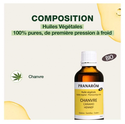 Pranarôm Huile Végétale Chanvre Bio 50 ml