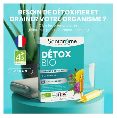 Santarome Bio Détox Bio 20 Ampoules