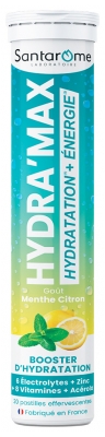 Santarome Refuerzo Hidratante Hydra'Max 20 Comprimidos Efervescentes - Sabor: Menta-limón