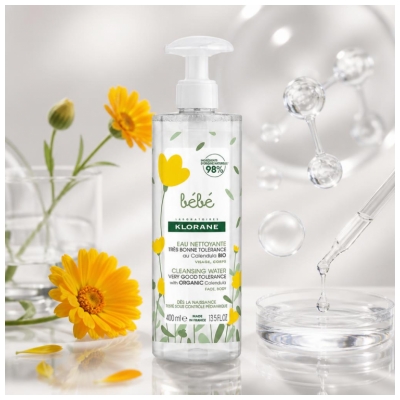 Klorane Bebé Agua Limpiadora 400 ml