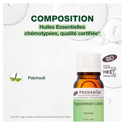 Pranarôm Huile Essentielle Patchouli (Pogostemon cablin) Bio 10 ml