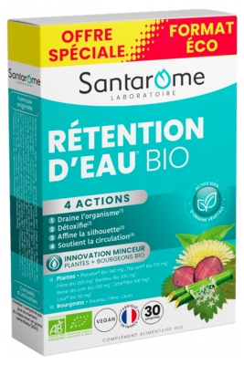 Santarome Retención Hídrica Ecológica 30 Comprimidos Oferta Especial