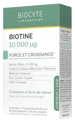 Biocyte Biotina 10000 µg Forza e Crescita 45 Capsule