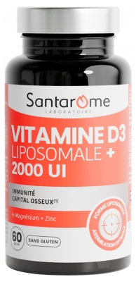 Santarome Liposomālais D3 Vitamīns 2000 IU 60 Kapsulas