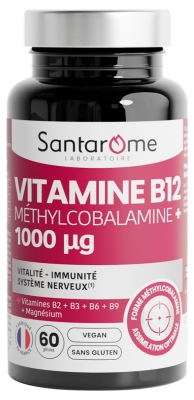 Santarome B12-vitamiini Metylikobalamiini+ 1000 µg 60 Kapselia