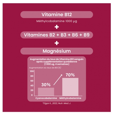Santarome Vitamine B12 Methylcobalamine+ 1000 µg 60 Gélules