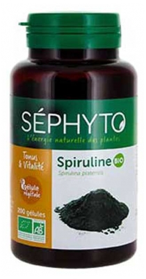 Séphyto Luomu-spirulina 200 kapselia