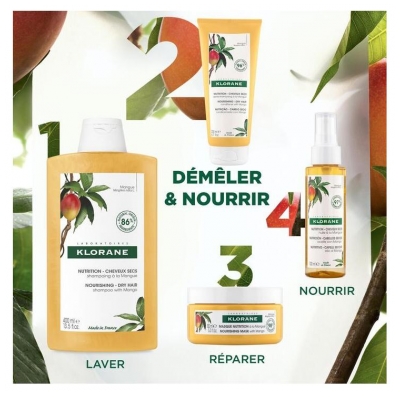 Klorane Nutrition - Cheveux Secs Après-Shampoing à la Mangue 50 ml