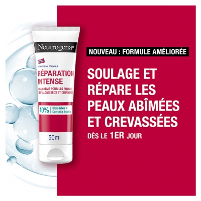 Neutrogena Réparation Intense Cica Crème pour les Pieds et les Talons Crevassés 50 ml