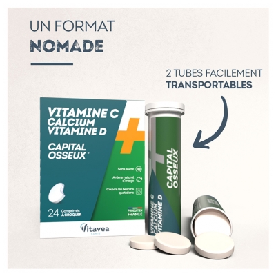 Vitavea Vitamine C Calcium Vitamine D 24 Comprimés à Croquer