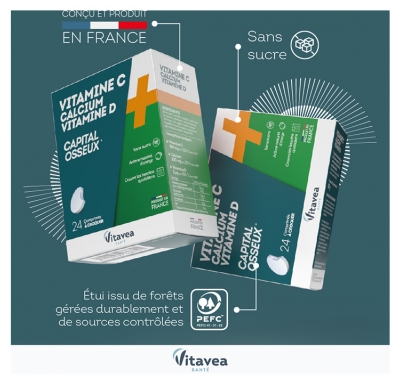 Vitavea Vitamine C Calcium Vitamine D 24 Comprimés à Croquer