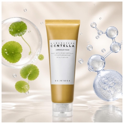 Skin1004 Madagaskaro Centella Ampulės putojantis prausiklis 125 ml