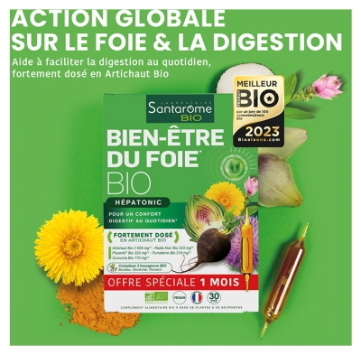 Santarome Bio Bien-Être du Foie Bio 30 Ampoules