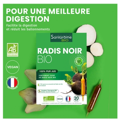 Santarome Bio Radis Noir Bio 20 Ampoules