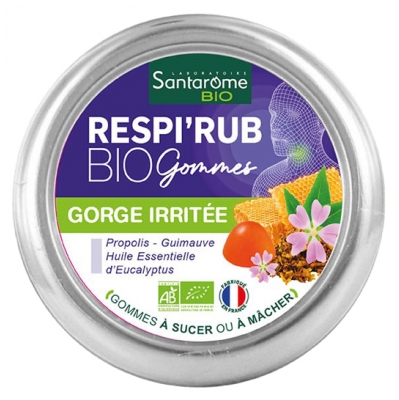 Santarome Respi'Rub Gommes Gorge Irritée Bio 45 Gommes