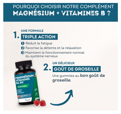 Vitavea Magnésium Vitamines B6 B12 45 Gummies