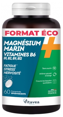 Vitavea Magnesium + Vitamine B1 B2 B6 B9 B12 60 Brausetabletten