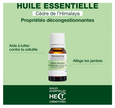 Pranarôm Huile Essentielle Cèdre de l'Himalaya (Cedrus deodara) 10 ml