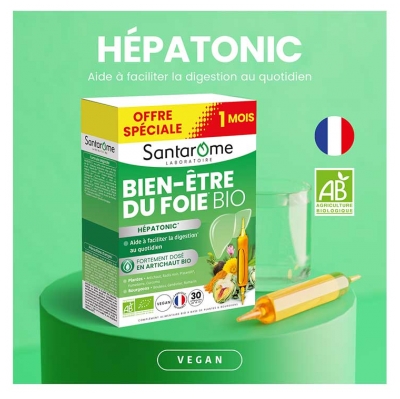 Santarome Bio Bien-Être du Foie Bio 30 Ampoules