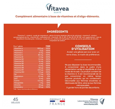 Vitavea Multivitamines Global 45 Gélules