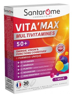 Santarome Vita'Max Multivitamins Seniors 30 Tablets