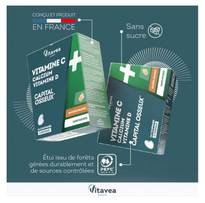Vitavea Vitamine C Calcium Vitamine D 24 Comprimés à Croquer
