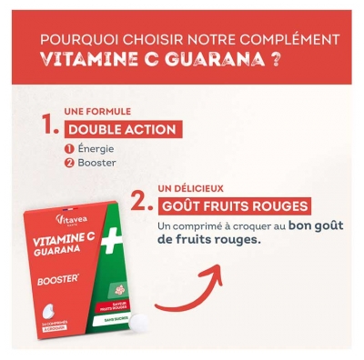Vitavea Vitamine C Guarana 24 Comprimés à Croquer