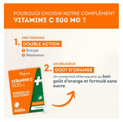 Vitavea Vitamine C 500 mg 24 Comprimés Effervescents