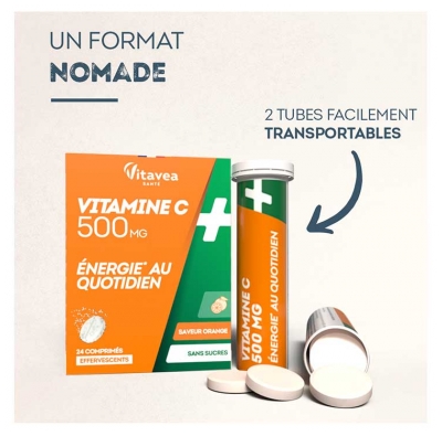 Vitavea Vitamine C 500 mg 24 Comprimés Effervescents