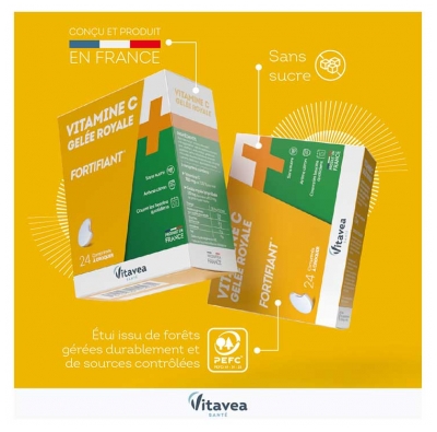 Vitavea Vitamine C + Gelée Royale Fortifiant 24 Comprimés à Croquer