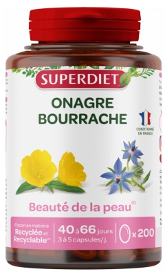 Superdiet Onagra Borraja 200 Cápsulas