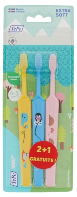 TePe Extraweiche Mini-Zahnbürste 2er-Pack + 1 Gratis