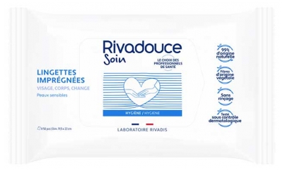 Rivadouce Soins Toalhitas Embebibidas 50 Toalhitas