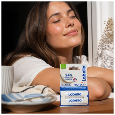 Labello Protect+ Læbepomader SPF15 Pakke med 2 x 4,8 g