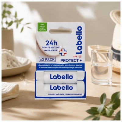 Labello Protect+ Lip Sticks SPF15 Set van 2 x 4,8 g