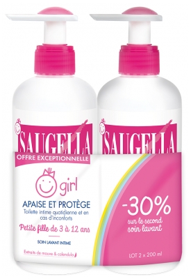 Saugella Girl Set med 2 x 200 ml